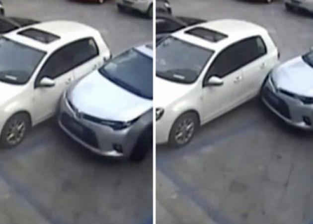Προσπαθούσε να ξεπαρκάρει και τράκαρε 15 φορές! Βίντεο
