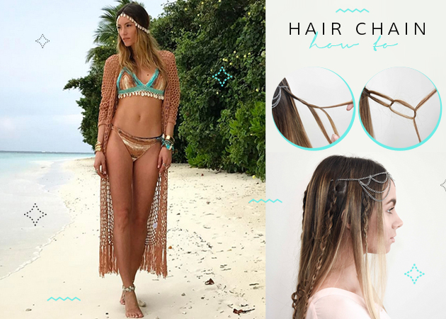 Πώς να κάνεις ένα bohemian χτένισμα με hair chain (γιατί επέστρεψε)!