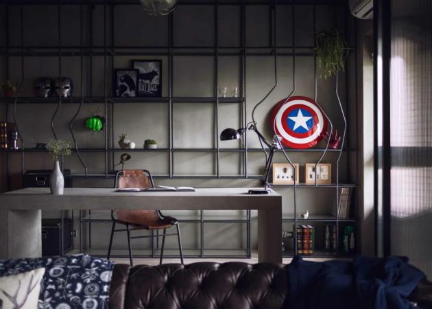 Απίθανο διαμέρισμα σε industrial style με θέμα τους ήρωες της Marvel!