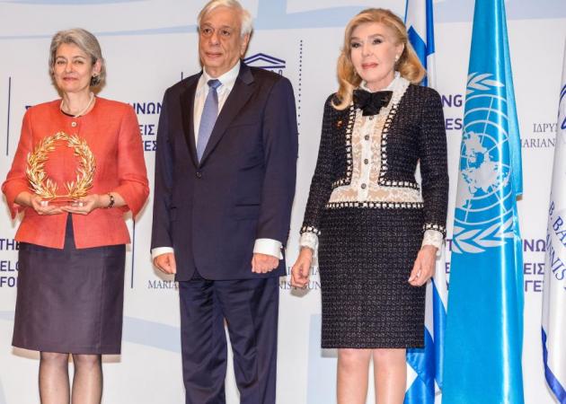 Προκόπης Παυλόπουλος: Συνάντηση με την διευθύντρια της UNESCO, Irina Bokova και την Μαριάννα Βαρδινογιάννη!