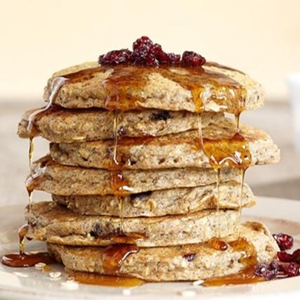 Pancakes από βρώμη με cranberries