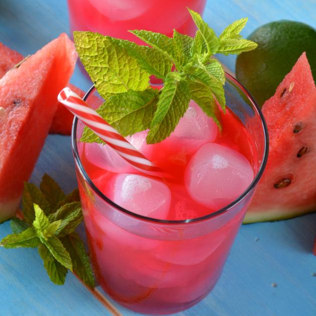 Watermelon mojitos