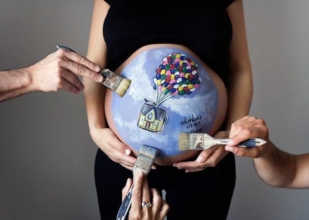 Εγκυμοσύνη: Τέχνη στην κοιλιά μιας εγκύου!