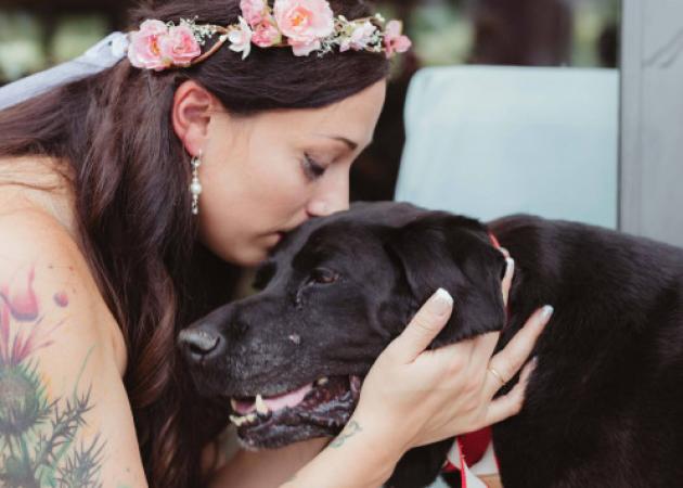 Τη συνόδευσε στον γάμο ο ετοιμοθάνατος σκύλος της! Τι έγινε και τους έκανε όλους να δακρύσουν