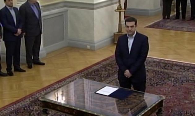 Ορκίστηκε πρωθυπουργός ο Αλέξης Τσίπρας