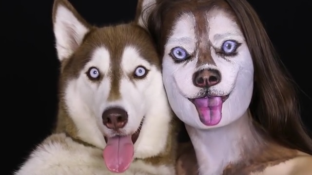 SPOOKY! Make up artist μεταμορφώνεται σε… husky!