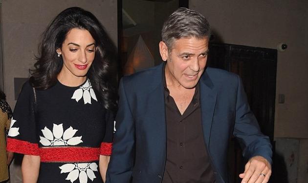 George Clooney: Για δείπνο με την σύζυγό του Amal Alamuddin και τους γονείς της! Φωτογραφίες