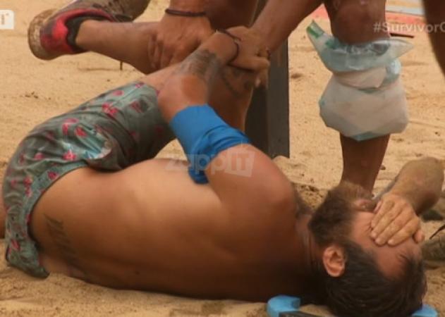 Survivor: Σφάδαζε από τους πόνους ο Κώστας Αναγνωστόπουλος! Σοκαρισμένοι από τον τραυματισμό του οι παίκτες! [vid]