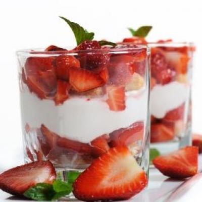 4 | Κρέμα Ricotta με φράουλες σε σος μπαλσάμικου