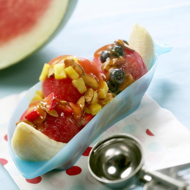Banana split με καρπούζι