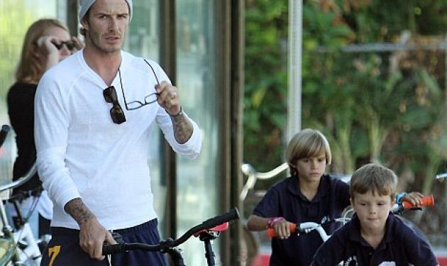 Η βόλτα του David Beckham με τους γιους του!
