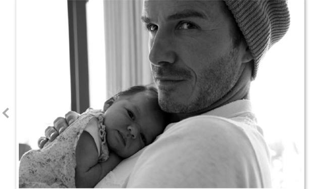 Ο David Beckham αγκαλιά με την μικρή του κόρη Harper