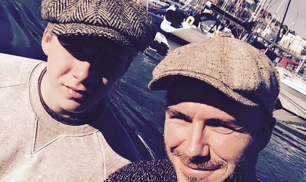 David Beckham: Ταξιδεύει με σκάφος με τον μεγάλο του γιο! Φωτογραφίες