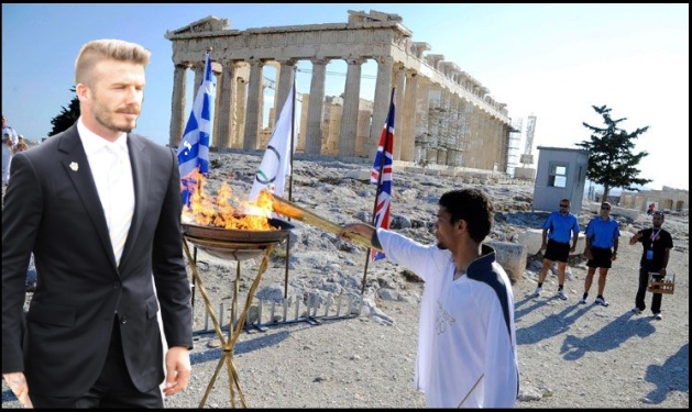 D. Beckham: Από το Λευκό Οίκο έφτασε στην Αθήνα για την Ολυμπιακή Φλόγα!