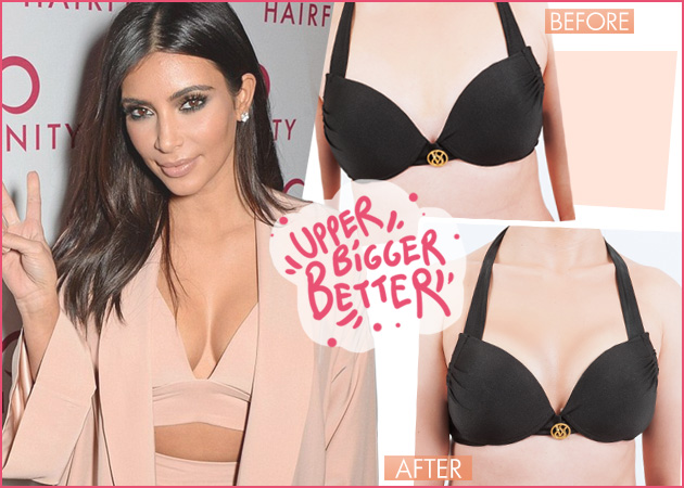 Πώς θα κάνεις το στήθος σου να φαίνεται πιο μεγάλο και στητό! Το κάνει η Kim Kardashian!