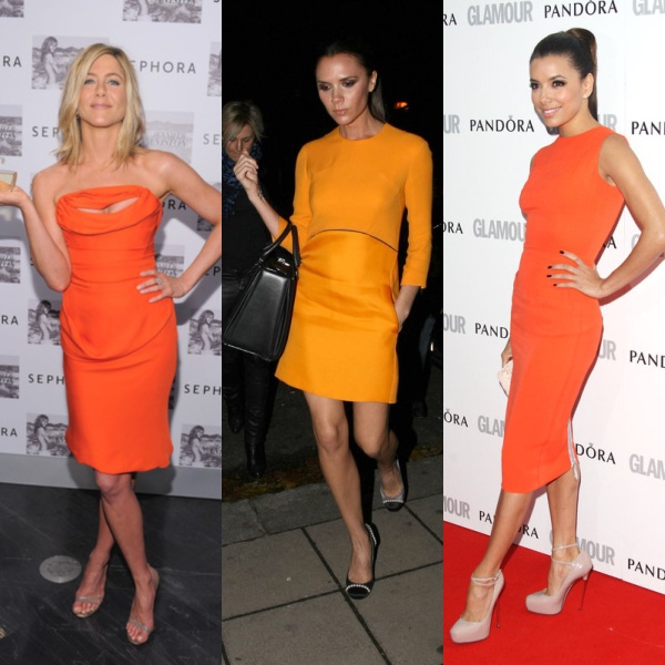 Oι celebrities φοράνε πορτοκαλί φορέματα!