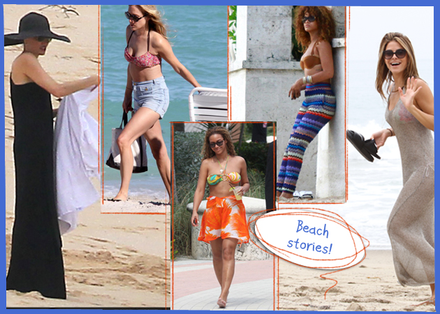 Τι φοράνε οι celebrities στην παραλία πάνω από το μαγιό τους;