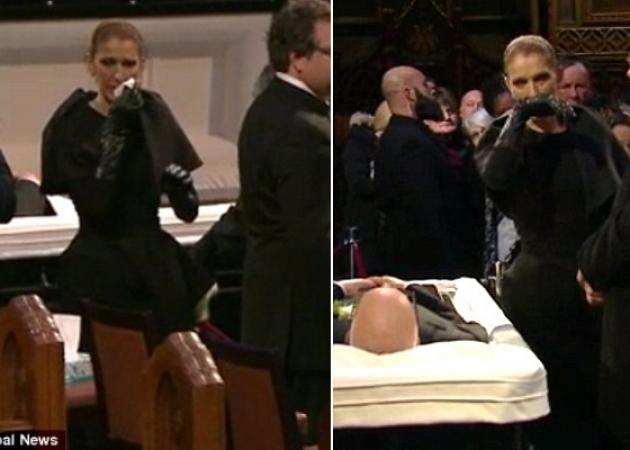 Θρηνεί η Celine Dion! Βουρκωμένη και εξαντλημένη στο τελευταίο αντίο του René Angélil