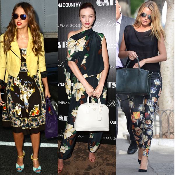 Oι celebrities επιλέγουν ρούχα με έντονα prints