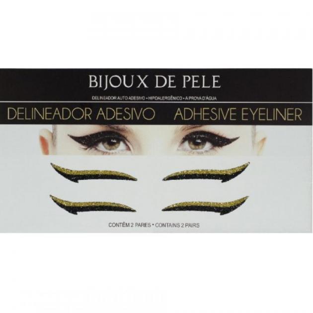 38 | Adhesive Eyeliner classic 1 Black & Gold 2 pair- Αυτοκόλλητα Eyeliner by Bijoux de Pele