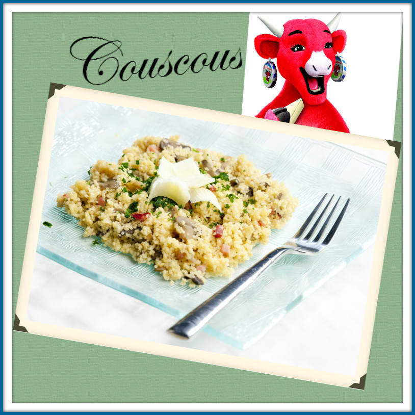 Couscous με μανιτάρια και La Vache Qui Rit® Light