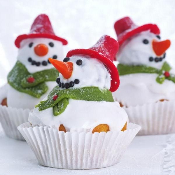 Cupcake Χιονάνθρωπος