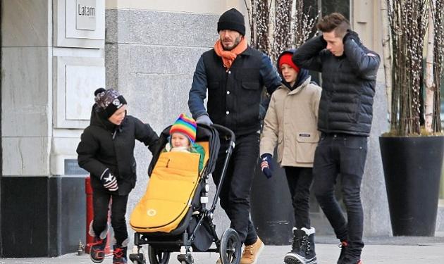 David Beckham: Βόλτα με τα παιδιά του στην Νέα Υόρκη!