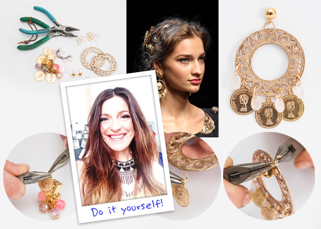 DIY: H Πόπη Αναστούλη σου δείχνει πως να φτιάξεις μόνη σου τα coin-earrings των Dolce & Gabbana!