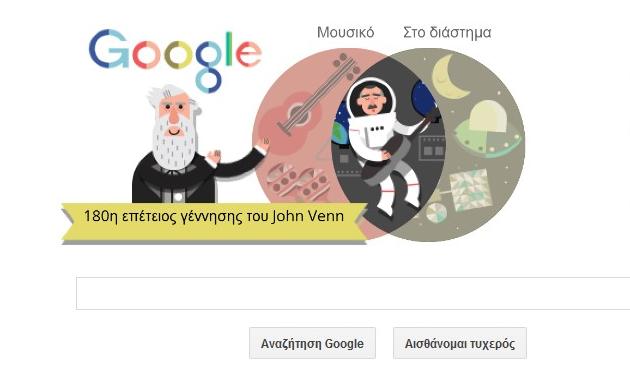 Το διασκεδαστικό doodle της Google για να τιμήσει τον John Venn!