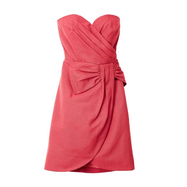 2 | Κοραλλί στράπλες φόρεμα H&M