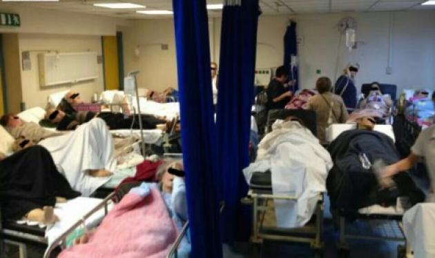 Φωτογραφίες ντοκουμέντο από τον Ευαγγελισμό: Ασθενείς στοιβαγμένοι σαν τσουβάλια!