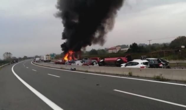 Βίντεο που σοκάρει, λίγα δευτερόλεπτα μετά τη φονική καραμπόλα στην Εγνατία