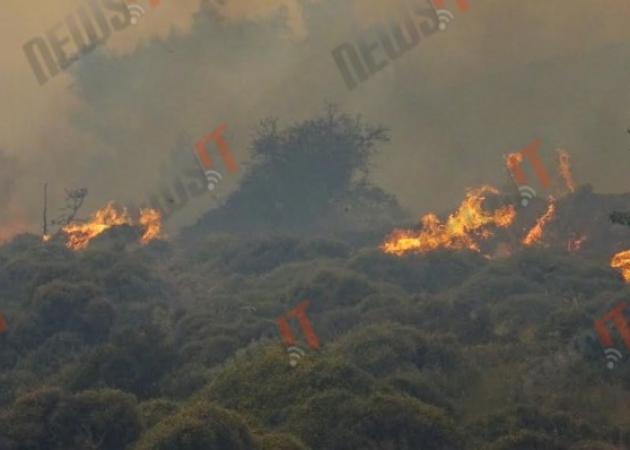 Ανεξέλεγκτες οι διαστάσεις της φωτιάς στα Δερβενοχώρια – 400 μέτρα από τα πρώτα σπίτια σε οικισμό