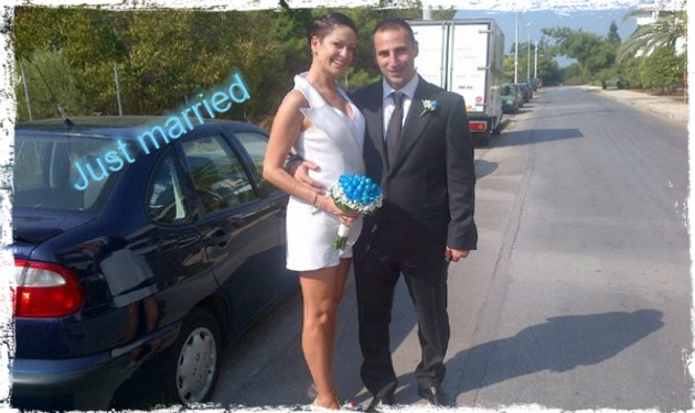 Ρ. Τουτουντζή –  Γ. Ματζούκης: Just married! Η πρώτη φωτογραφία του γάμου τους!
