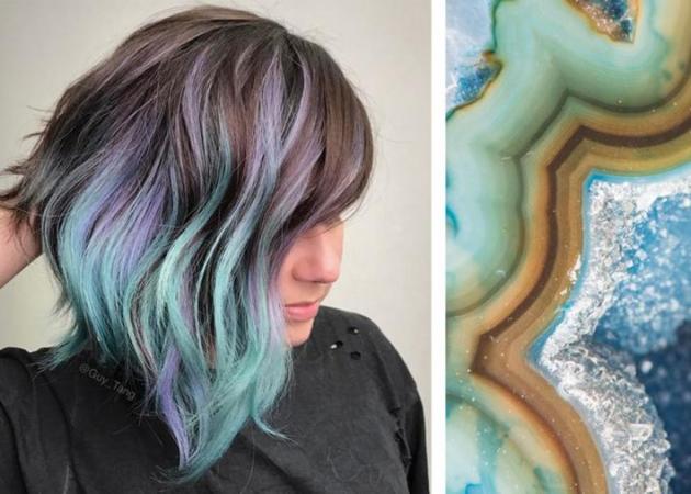 Geode hair: τα μαλλιά που θυμίζουν ορυκτές πέτρες είναι η νέα τάση στο χρώμα μαλλιών