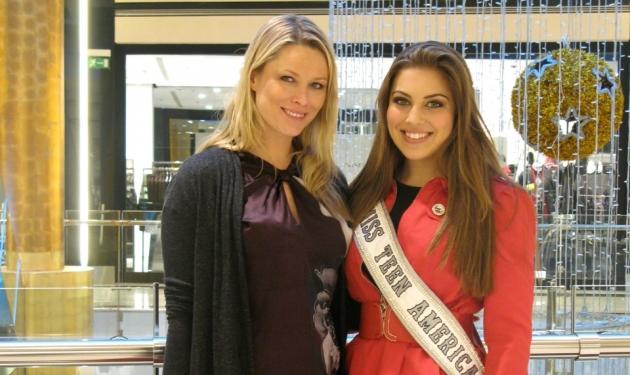 K. Chaplin – Miss Teen America Ε. Φραντζέδη: Μαζί σε γνωστό εμπορικό της Αθήνας! Φωτογραφίες