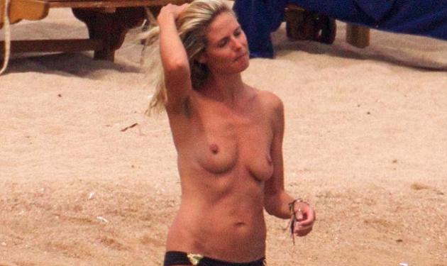 Η Heidi Klum topless στις οικογενειακές διακοπές στη Σαρδηνία!