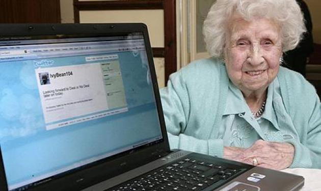 Πέθανε στα 105  η γηραιότερη χρήστρια του Twitter!