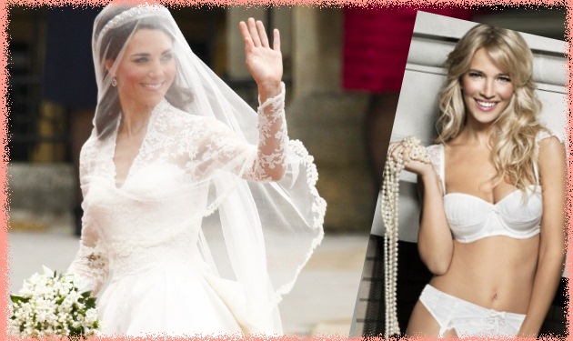 Kate Middleton: Η δαντέλα του νυφικού της έγινε… εσώρουχα!