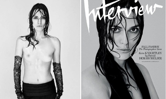 Keira Knightley: Φωτογραφήθηκε topless για να δείξει το στήθος της χωρίς photoshop!