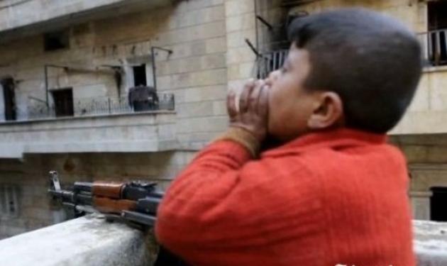 8 χρονών παιδί στις μάχες της Συρίας – Βίντεο που σοκάρει!