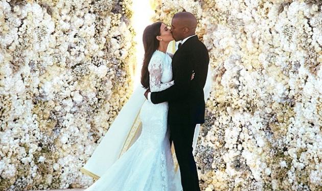 Kim Kardashian – Kanye West: Η φωτογραφία από το γάμο τους έσπασε ρεκόρ στο instagram!