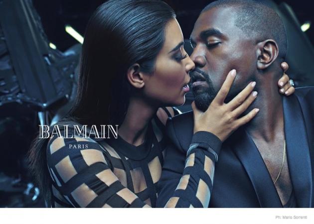 Η Kim Kardashian & o Kanye West στην ανδρική καμπάνια Balmain για την άνοιξη/καλοκαίρι 2015