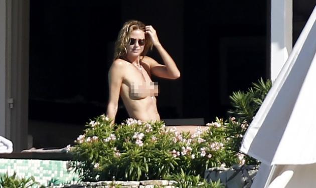 Heidi Klum: Οι παπαράτσι την “τσάκωσαν” topless στην πισίνα!