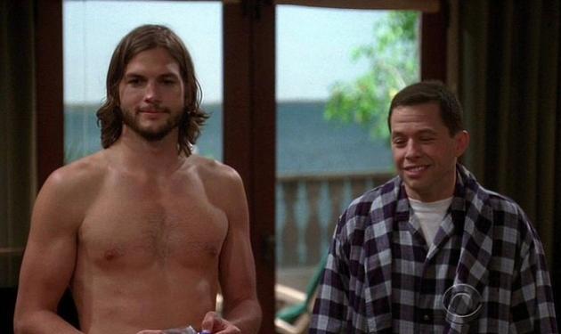 Η γυμνή εμφάνιση του Ashton Kutcher στο “Two And A Half Men”
