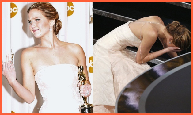 H τούμπα της Jennifer Lawrence και η άσεμνη χειρονομία μετά το Oscar!