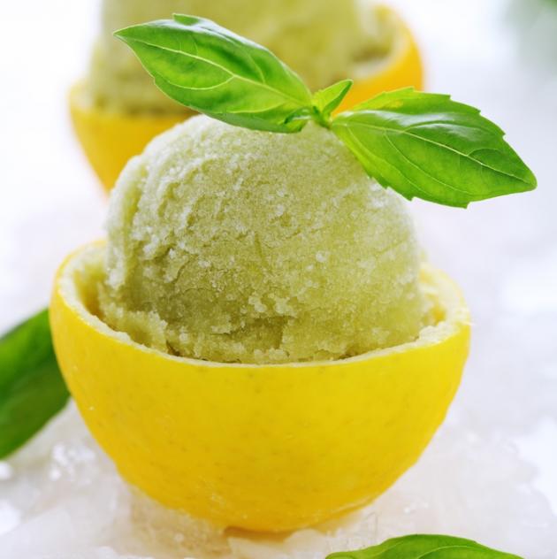 Basil Lime sorbet