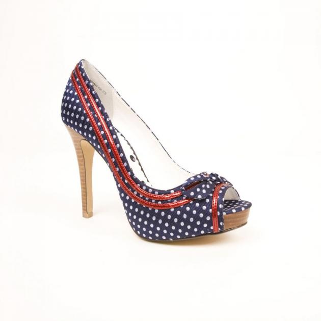 12 | Μπλε πουά peep toe Not Rated
