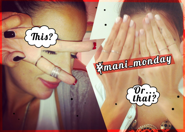 #mani_monday! Ας ξεκινήσουμε την εβδομάδα έτσι: Μαύρο ή γαλακτερό στα νύχια;