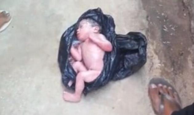 Σοκάρουν οι φωτογραφίες με το νεογέννητο που βρέθηκε σε σακούλα σκουπιδιών! Bίντεο